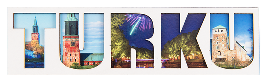 Turku City Wooden magnet TUR