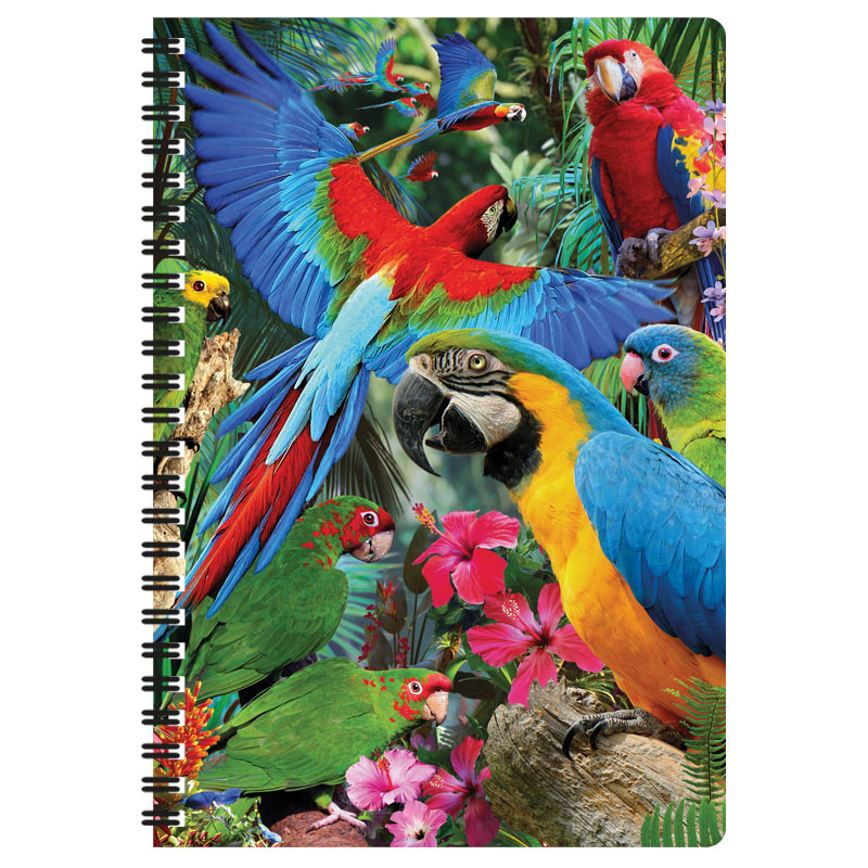 3D LiveLife Notebooks - Parrot Pandemonia