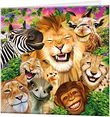 3D LiveLife Greetings Cards - Safari Smiles