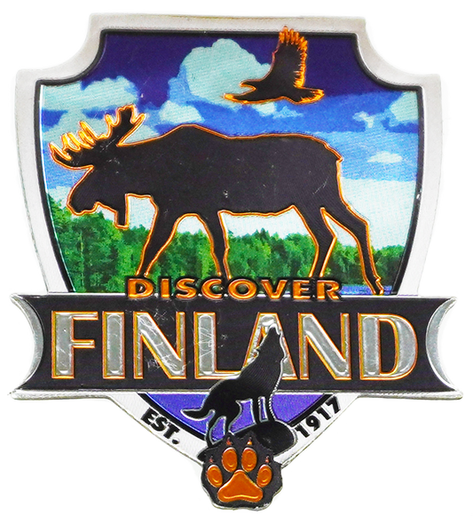 Discover Finland Hirvi Alumiinimagneetti FIN
