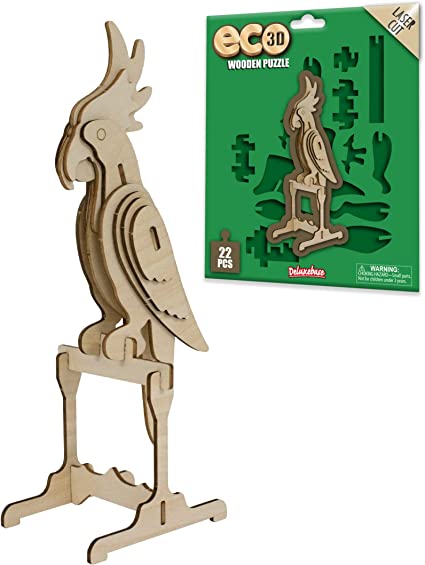 Eco 3D Wooden Puzzle - Parrot