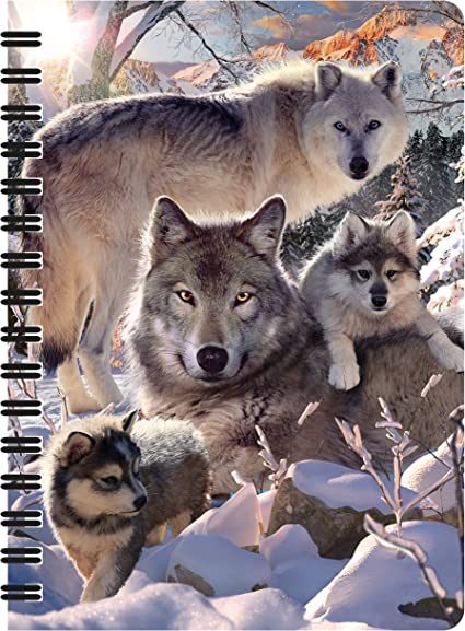 3D LiveLife Jotters - Winter Wolves