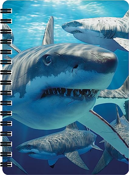 3D LiveLife Jotters - Great White Sharks